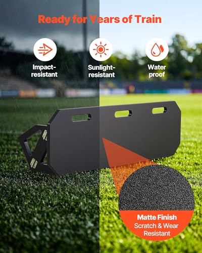 VEVOR Upgrade 3-Angles Soccer Rebounder Board, 40 x 12 in Portable Soccer Rebound Wall, HDPE Sports Kick Back Trainer, Soccer Training Equipment for Passing & Reaction Skills