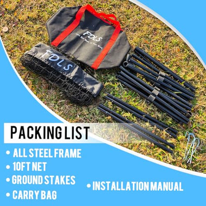FDLS 10FT Portable Badminton Pickleball Net with Carry Bag for Indoor Outdoorl Height Adjustable| Easy Set up - style: Black