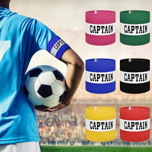 Captain Armbands for Soccer, Unisex Captain's Armband Adjustable Football Arm Bands Adults & Youths Elastic Captain Arm Band Team Sports Accessories - color: Blue