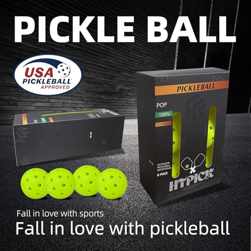 Pickleball Balls | Crack-Resistant | 40 Holes Outdoor & Indoor Pickle Balls | High Bounce, Perfectly Balanced Pickle Ball for Tournament Play - color: 6PC