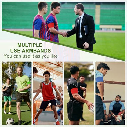 PATIKIL Soccer Captain Armband, Captain Arm Bands for Soccer Elastic Captain Arm Band Sports Captain Armband - color: Fluorescent Green