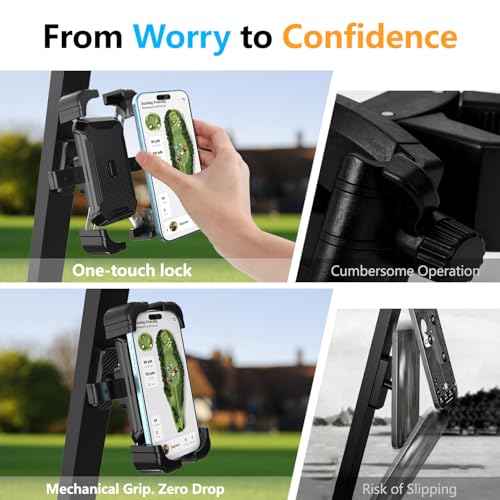 KingofKings Golf Cart Phone Holder, Golf Gifts for Men Him Dad Boyfriend, Golf Cart Accessories, Universal Magnetic Phone Mount for Golf Cart, Golfers Must Haves Gadgets 2026-360° Rotatable