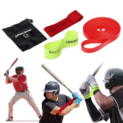 OTW Softball Baseball Swing Trainer, Training and Batting Hitting Equipment - style: 3 Bands - Red Body Band