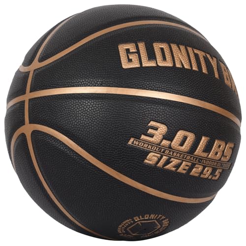 Weighted Basketball Grey 28.5"/29.5", 2.2LBS/3LBS Non-Slip Outdoor/Indoor Heavy Training Basketball for Dribbling, Passing, Rebounding & Skill Development