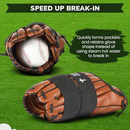 Simgoing Christian Cross Softball Glove Wrap with Bible Verse Speeds Up Break in Process Baseball & Softball Elastic Mitt Glove Strap Band Keep Pocket Formed Ideal for Players of All Ages - style: Bible Style