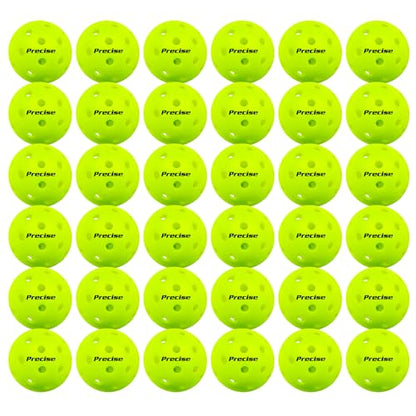 PRECISE Pickleball Balls – Outdoor A 40 Model with 40 Holes – USAPA Approved – Durable Flight Design - color: Green, size: 36 Balls