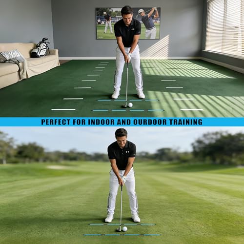 CHAMPKEY Premium Foldable 40" Golf Alignment Sticks 4 Pack - Posture Correction and Shot Accuracy Golf Training Aid