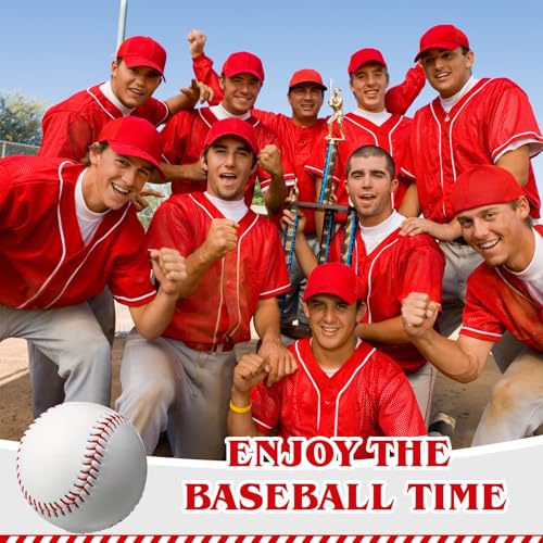 Lewtemi 24 Packs Baseball Balls Bulk with 5-Gallon Ball Bucket Official Size Baseballs Leather Cover for Youth Adult Game Practice Training School League Play
