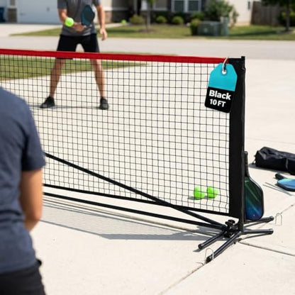 10FT Adjustable Multi Sport Net with 3-5FT Height, Portable Sports Net Set with Carry Bag, for Badminton, Tennis, Pickleball, Volleyball & Soccer Tennis, Indoor Outdoor Backyard Use
