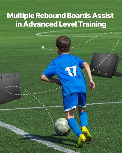 VEVOR Upgrade Soccer Rebounder Board, Mult-Adjustable Angles Portable Soccer Rebound Wall, Foldable Kickback Board, Soccer Practice Equipment, Ideal for Kids and Adults Passing & Shooting Drills - size: 40"X16"