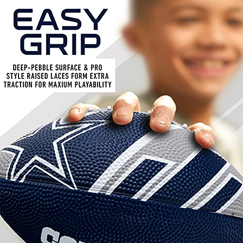 Franklin Sports NFL Team Footballs - Rubber Youth Mini Balls for All Teams - Kids 8.5" Football + Air Pump Sets - Official NFL Licensed - style: Dallas Cowboys