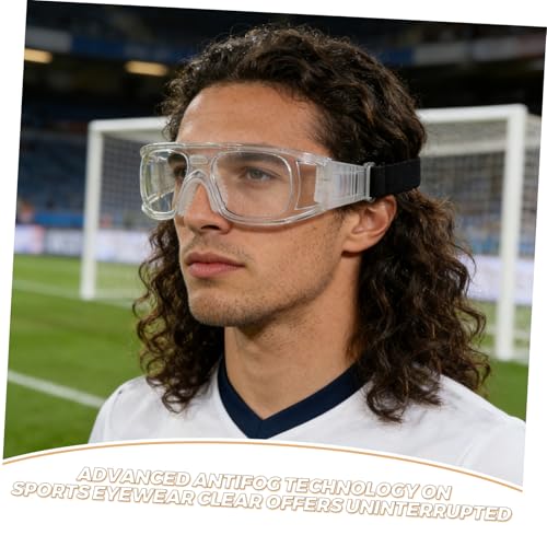 TOYANDONA Sports Goggles Basketball Football Protective Eyewear Anti-fog Shock-resistant with Elastic Strap for Men Women Outdoor Training