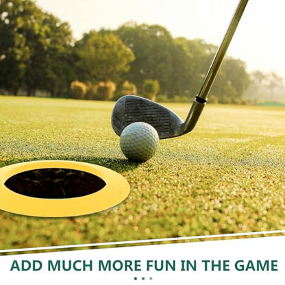 HANABASS Golf Putting Cup Ring 6.30 Inch Portable Golf Hole Cup for Indoor Outdoor Practice Training Aid for Backyard and Course