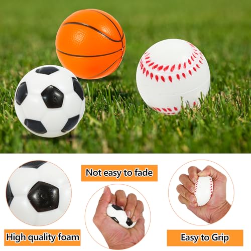 12-Pack Mini Basketball Stress Balls 2 Inch Soft Foam Squeeze Basketballs Ball Small Sport Theme Ball Basketball Party Favors for Kids ,Decor, ,Gifts & Anxiety Relief School Rewards…