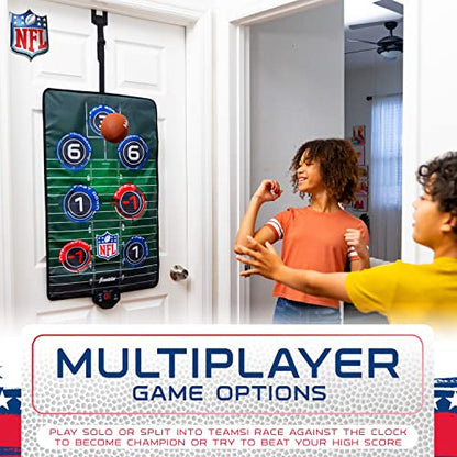 Franklin Sports NFL Electronic Football Target Toss Game - Over the Door Football Throwing Target for Kids - Score N' Sounds Mini Toy Game