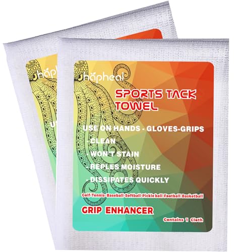Sports Tackiness Towel Grip Enhancer for Golf, Tennis, Baseball, Basketball, Microfiber, Non-Toxic, Won't Stain, Moisture Repelling (2)