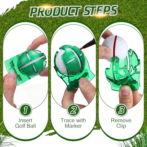 Outus 2 Pack Golf Ball Line Marker Tool Marking Putting Alignment Tool Golf Ball Liner Drawing Marker for Men and Women