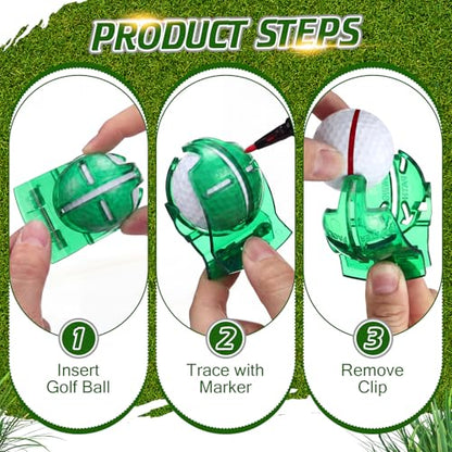 Outus 2 Pack Golf Ball Line Marker Tool Marking Putting Alignment Tool Golf Ball Liner Drawing Marker for Men and Women