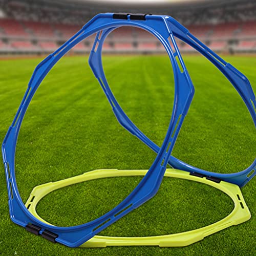 BESPORTBLE 4Pcs Agility Training Equipment, Football Training Circle Adult Soccer Ball Basketball Outdoor Trains for Adults Sports Agility Football Training Ring Ladder Footwork, Multi-Function Agilit