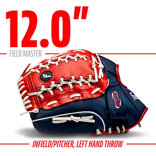 Franklin Sports Field Master Baseball + Softball Glove - Field Master Adult + Youth Baseball + Softball Mitt - Men's + Women's Gloves - Right Hand Throw