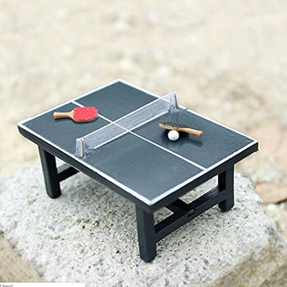Acxico 1 Set 1:12 Mini Miniature Table Tennis Set Realistic Wooden Gift