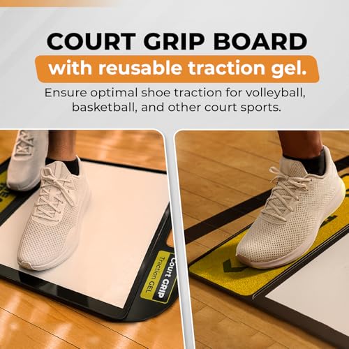 Tarli Ultimate Traction Board – Sticky Gel Mat with Full-Length Shoe Scraper | Renewable Gel Surface, No Replacement Sheets | Non-Slip Grip Pad for Basketball, Volleyball & Indoor Courts (Black)