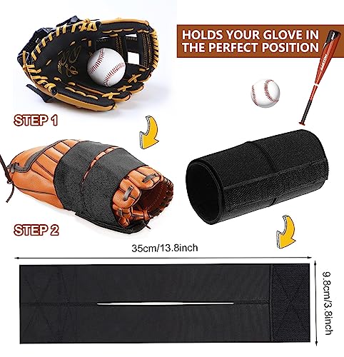 Softball and Baseball Glove Strap, Baseball Glove Wrap, Baseball Accessories,Baseball Glove Wrap Band, Baseball Glove Break in Kit Quickly Keep The Pocket Formed, Fits All Gloves