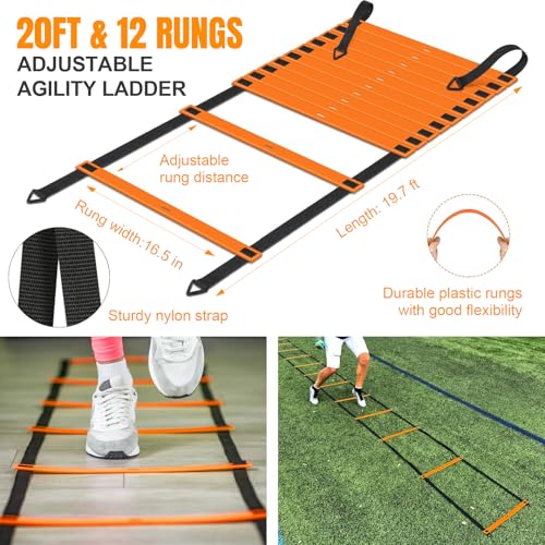 Pro-Grade Kids Backyard Soccer Goal, Tear-Resistant 5-Layer Polyester Soccer Net & 10mm Poles for Maximum Durability, 4x3ft/6x4ft/7x5ft, Pop Up Portable Soccer Training Equipment Set with Size 4 Ball - size: 7 ft x 5ft, style: Orang