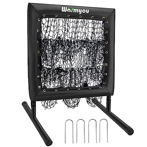 Pitching Net, Portable 9 Hole Baseball & Sotball with Strike Zone - Height Adjustable Easy Setup for Indoor/Outdoor