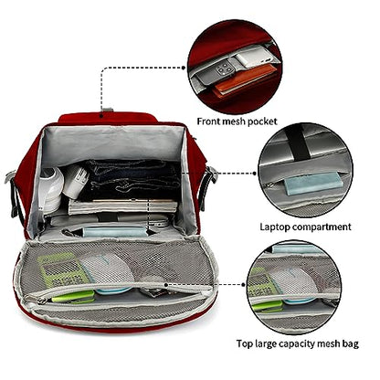 Solid color gym duffel bag backpack, wrestling bag,with shoe compartment, 4 kinds of back method waterproof travel sports walking laptop Lightweight (B-Magenta Red) - color: B-Magenta Red