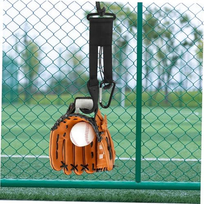Abaodam Baseball Bat Organizer with Glove Clips Durable Fence Bag for Softball Gear Storage Water Bottle Hook Portable Camping Accessory Holder for Sports Equipment