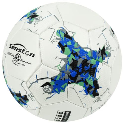 Senston Soccer Ball Size 5 -Official Match Weight-Youth & Adult Soccer Players - Air Pump Included - color: blue