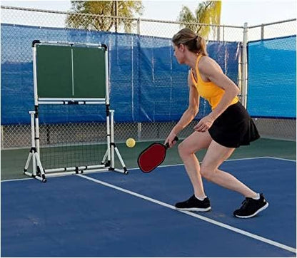 Portable Pickleball Rebounder | 3 Panel Angle Positions | Trainer for Practice Dinks & Drills | Adjustable Panel Angles - color: Black Frame and Blue Panel
