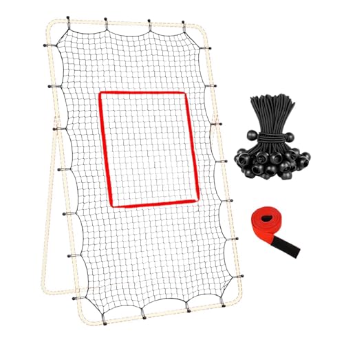 Rebound Net Replacement - 7x4 Ft Frame Compatible Training Nets, 1.5 Inch Mesh High Strength Back Surfaces, Elastic Cord Loop System Target Webbing | Versatile Practice Gear for Volleyball Base