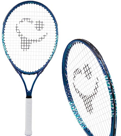 Kids Tennis Racket with Training Videos – Aluminum Youth Tennis Racket with Neoprene Handle for Children Age 5-12 – Learn Faster and Play Better by Street Tennis Club - color: Boys, size: 25