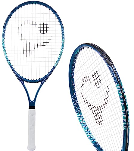 Kids Tennis Racket with Training Videos – Aluminum Youth Tennis Racket with Neoprene Handle for Children Age 5-12 – Learn Faster and Play Better by Street Tennis Club - color: Boys, size: 25