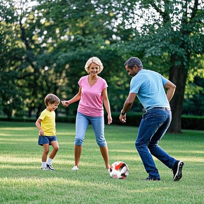 Soccer Ball Size 3 4 5 Boys Girls Youth Adults Practice Training Gift Pump Needle Football Kicking Soft Leather Anti Explosion Coach Family Fun Backyard Playground