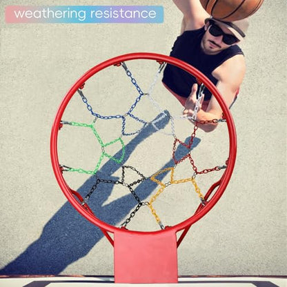 Basketball Net All Weather Anti Whip,Heavy Duty Replacement Basketball net Indoor Outdoor Standard 12 Loops Basketball Hoop
