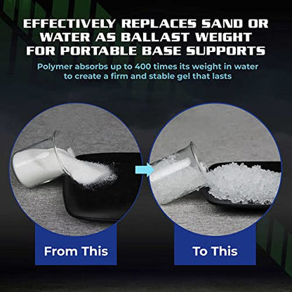 BaseGel Polymer for Basketball Goal and Outdoor Indoor Sign Hoops Bases, Perfect Replacement for Sand and Sandbags to Anchor Portable Sports Pools Baskets, Easy to Use and Apply with Water, 16 oz
