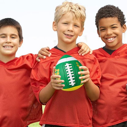 PassCatch Training Football, Enhance Passing Catching Skills, Official & Youth Size(with Pump) - style: Green 7#(Ages 5-14)