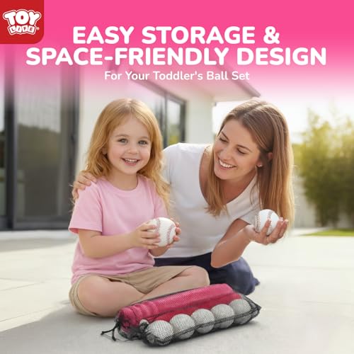 TOY Life T Ball Set for Kids 3-5 5-8, Toddler Baseball Set for Girls, T Ball Stand Sets, Tball Bating Tee Outdoor Indoor Toys for Toddler Girls - style: Tee, Bat & 6 Balls