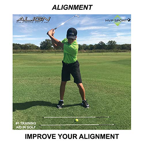 MVP Sport Golf Alignment Rods (MorodZ) Training Aid 2-Pack (Lime)