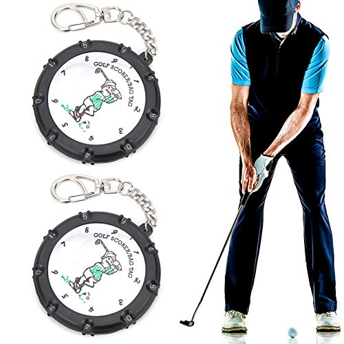 Golf Stroke Counter, Adjustable 18 Holes Score Keeper Compact Portable Plastic Metal Durable Easy-to-Use Training Aid for Golfers Coaches Practice Tournaments Lessons