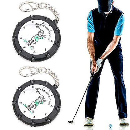 Golf Stroke Counter, Adjustable 18 Holes Score Keeper Compact Portable Plastic Metal Durable Easy-to-Use Training Aid for Golfers Coaches Practice Tournaments Lessons