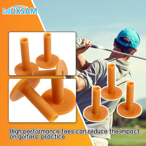 MUXSAM Rubber Golf Tees Holder Set, Driving Range Mats Rubber Ball Seat for Golf Hitting Practice Mat Indoor Outdoor Training, Different Size