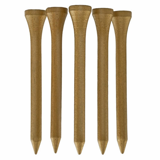 TH Golf 100 PCS Bamboo Golf Tees | Multiple Colours & Sizes | Castle Golf Tees | Standard Golf Tees | Eco Friendly & Sustainable Bamboo Golf Tees - color: 70mm Gold