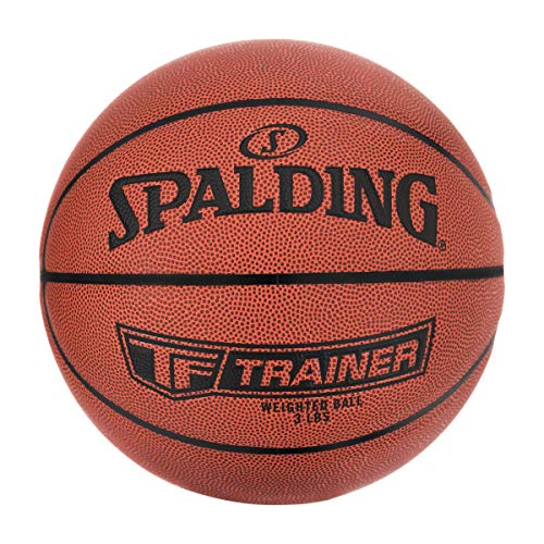 Spalding TF-Trainer Weighted Basketballs |Improve Dribbling & Passing Strength| Available in 3 or 6 Pound Weights - color: 3 Pound - Brown, size: Size 7 - 29.5"