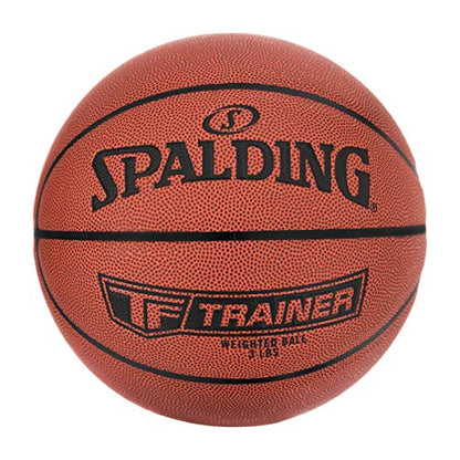 Spalding TF-Trainer Weighted Basketballs |Improve Dribbling & Passing Strength| Available in 3 or 6 Pound Weights - color: 3 Pound - Brown, size: Size 7 - 29.5"