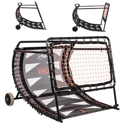 Flick Pro Skills Trainer - 3-in-1 Adjustable Football Rebounder Ramp, Rebound Net, and Passing Tunnel - Soccer Practice Equipment Designed to Improve Your Soccer Training