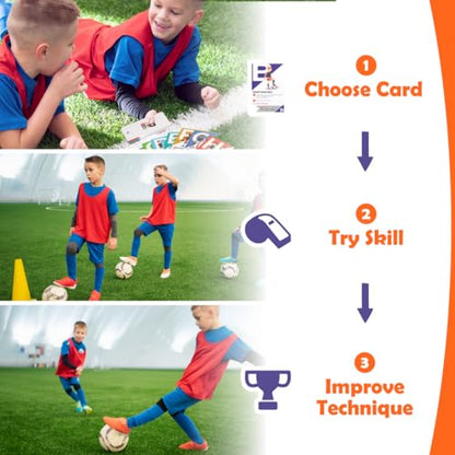KickDeck ABC Soccer Cards for Kids 4+ | Fun Alphabet Soccer Drills for Footwork, Ball Control & Coordination | Screen-Free Practice at Home & Outdoors